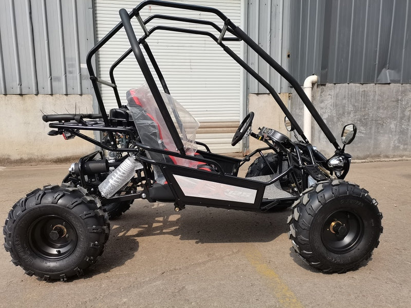 125cc CrossCart - Sort m/røde seter