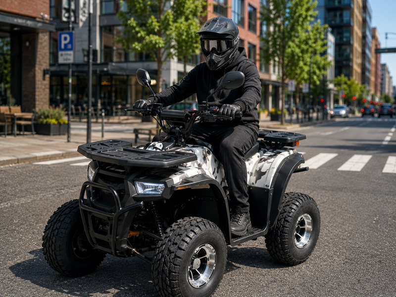 NY elektrisk 1500W ATV modell som kan registreres som moped - på lager