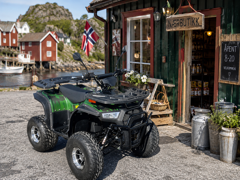 NY elektrisk 1500W ATV modell som kan registreres som moped - på lager
