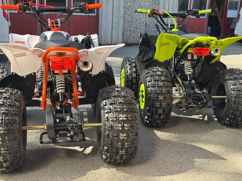 125cc Poseidon - stor barnemodell 3+1 med 8" hjul og hydrauliske bremser både fremme og bak m.m.