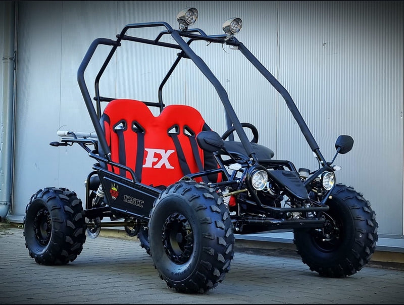 125cc CrossCart - Sort m/røde seter