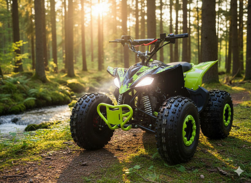 125cc Poseidon - stor barnemodell 3+1 med 8" hjul og hydrauliske bremser både fremme og bak m.m.