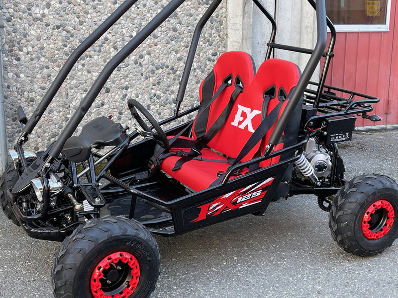 125cc CrossCart - Sort m/røde seter