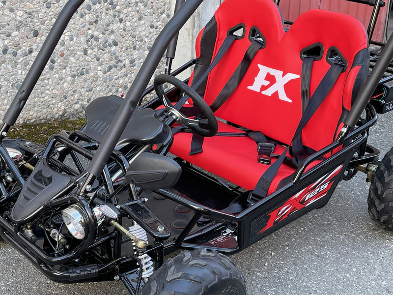 125cc CrossCart - Sort m/røde seter