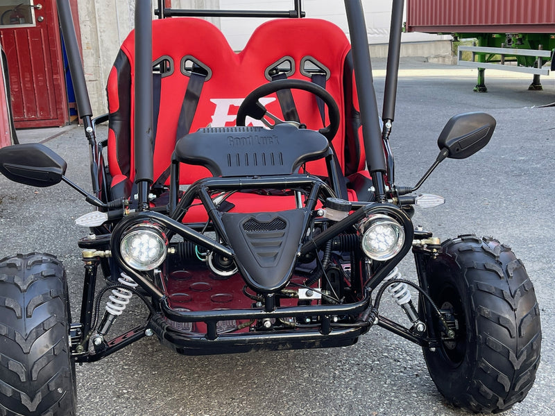 125cc CrossCart - Sort m/røde seter