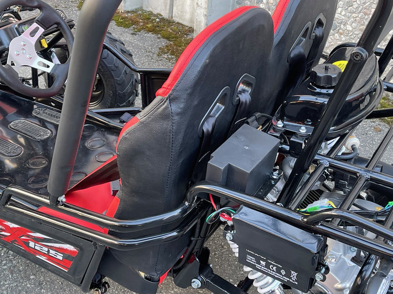 125cc CrossCart - Sort m/røde seter