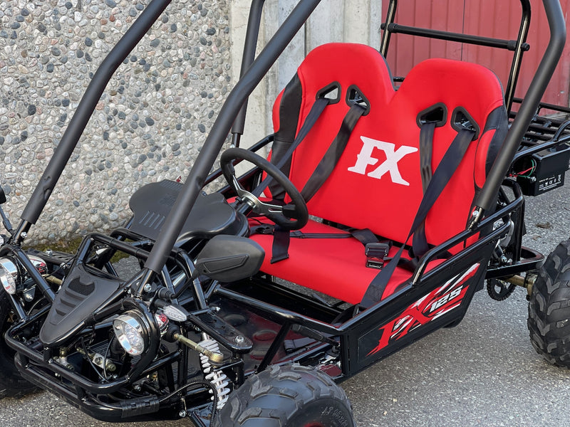 125cc CrossCart - Sort m/røde seter