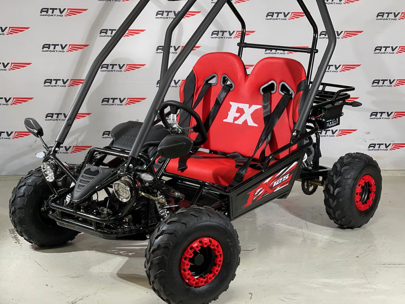 125cc CrossCart - Sort m/røde seter