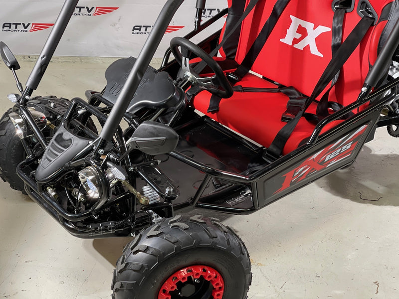 125cc CrossCart - Sort m/røde seter