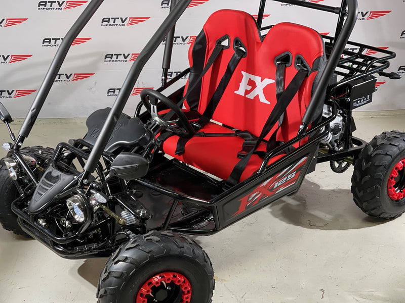 125cc CrossCart - Sort m/røde seter