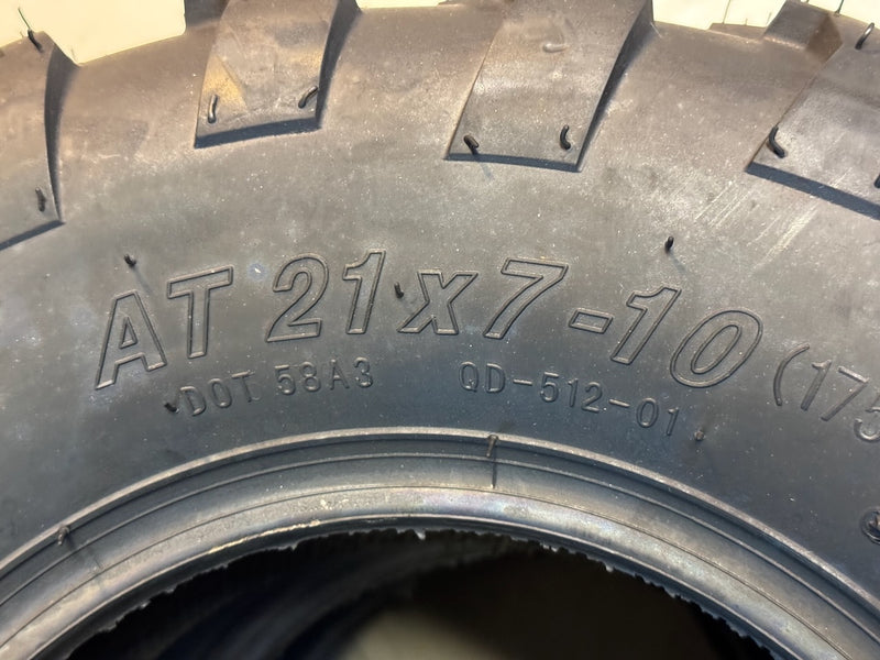 Dekk fremme 21x7.00-10 - uten felg