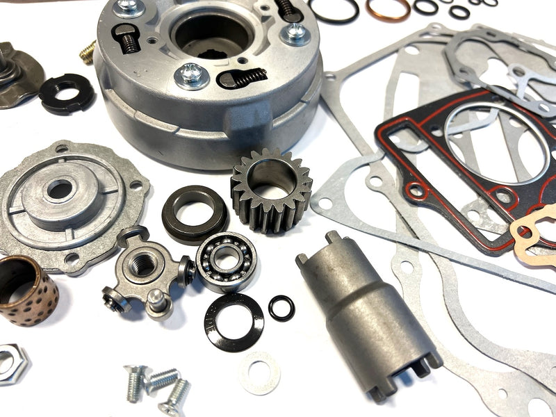 Clutch 17 tenner til 110/125cc - rep. sett m/19 delers komplett  pakningsett og verktøy