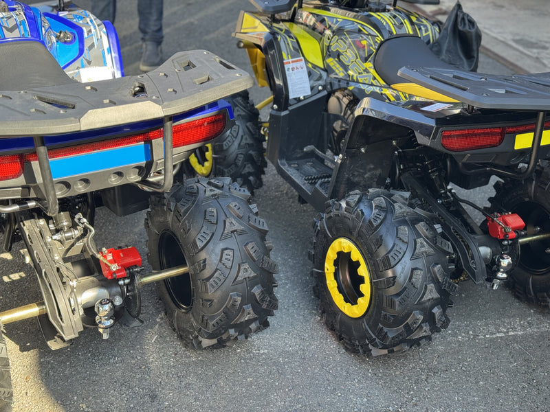 WOLF 125 cc - Stor velutstyrt barn/ungdomsmodell 3+1 med  hengerkule, bagasjebrett, speedometer, LED lys m.m. - Blå/sort