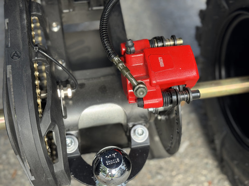 WOLF 125 cc - Stor velutstyrt barn/ungdomsmodell 3+1 med  hengerkule, bagasjebrett, speedometer, LED lys m.m. - Blå/sort