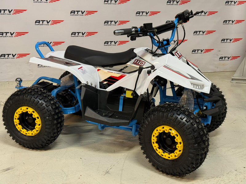 1200W Electric Blue - stor og svært solid bygget barne ATV -  48V m/diff., mekanisk høy/lav gir, 3 effektrinn m.m.
