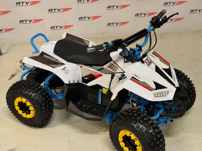 1200W Electric Blue - stor og svært solid bygget barne ATV -  48V m/diff., mekanisk høy/lav gir, 3 effektrinn m.m.