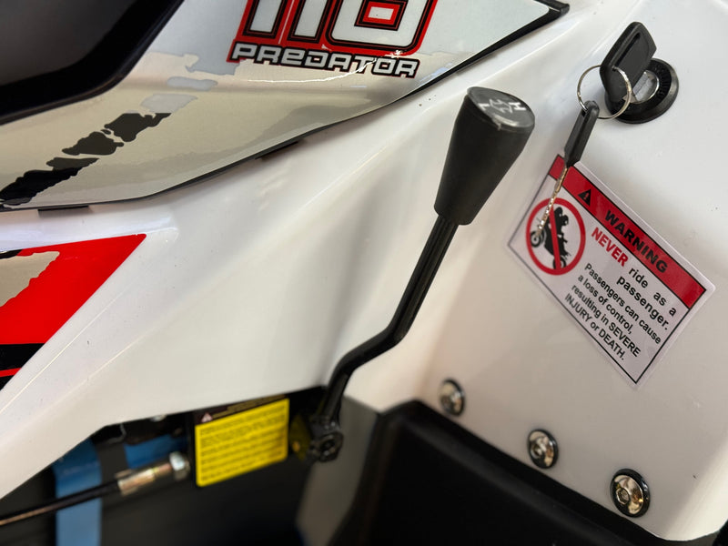 1200W Electric Blue - stor og svært solid bygget barne ATV -  48V m/diff., mekanisk høy/lav gir, 3 effektrinn m.m.