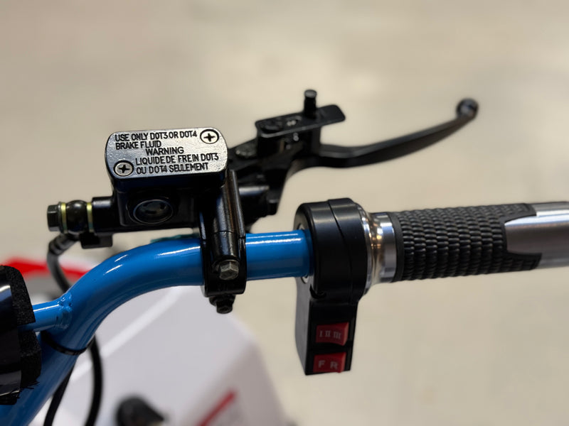 1200W Electric Blue - stor og svært solid bygget barne ATV -  48V m/diff., mekanisk høy/lav gir, 3 effektrinn m.m.