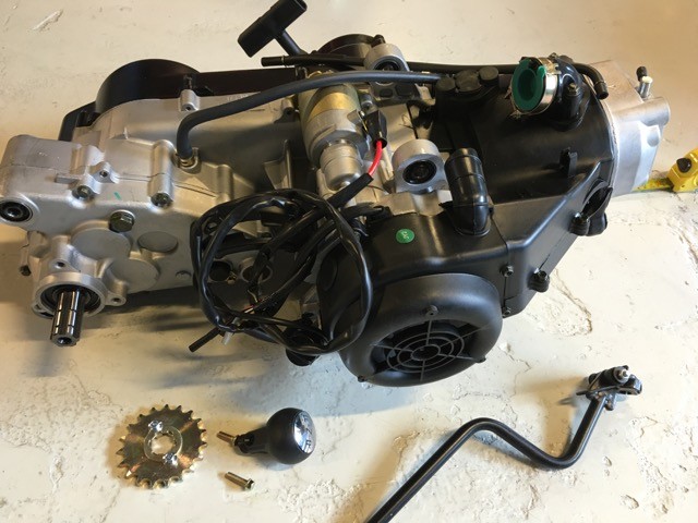 Motor 200cc, GY6 firetakter m/revers